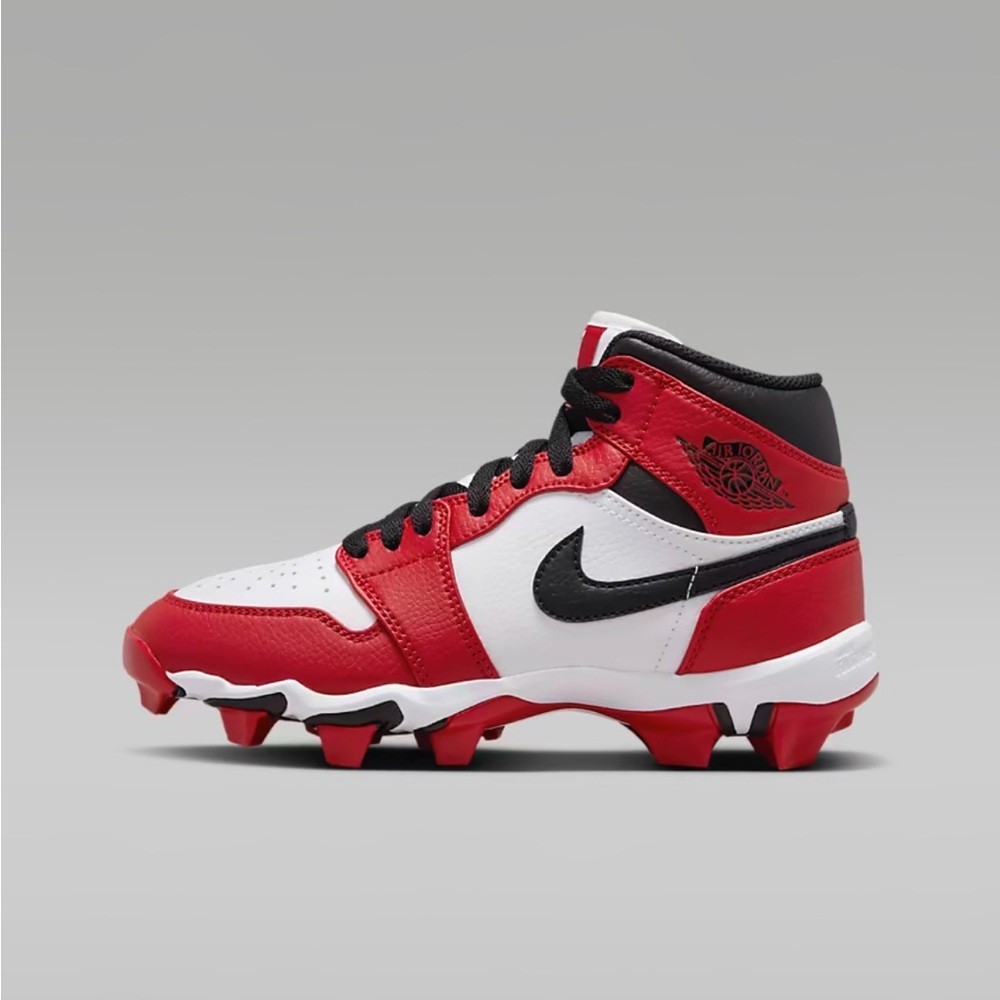 Nike Jordan 1 Mid Youth Cleat; Brand new